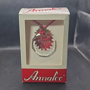 Annalee 1994 Vetro Decorazione Natalizia Scatola Manica Card - Foto 1 di 8