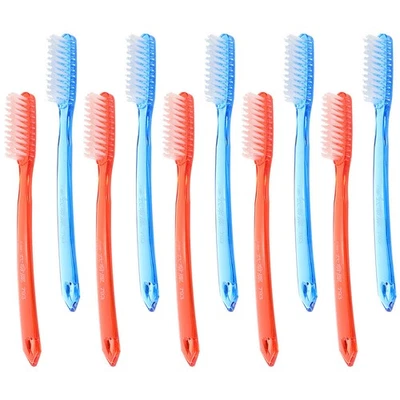  10 Pcs Travel Toothbrush Spazzolino Da Denti Viaggio Spazzola Dente Smetti Di - Immagine 1 di 4