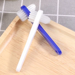 4 Pezzi Denti Finti Doppia Testina Protesi Spazzolino Dedicato Strumento Pulizia (Bianco - Foto 1 di 12