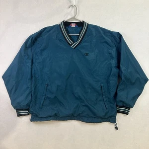 Champion Anorak Jacket Mens 2XL Vintage 90s Athletic Windbreaker Hooded Pullover - Picture 1 of 10