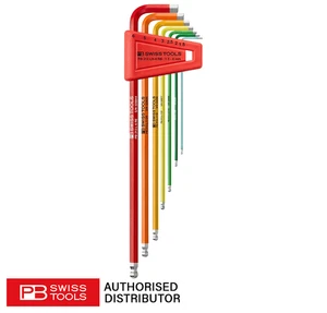 PB Swiss 212.LH-6 RB 7 Piece RainBow Long Hex Key Set Ball End 1.5-6mm - Picture 1 of 2