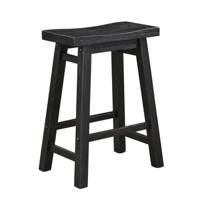 Boraam Sonoma Backless Saddle Kitchen Counter Stool - Black Charcoal - Image 1 of 3