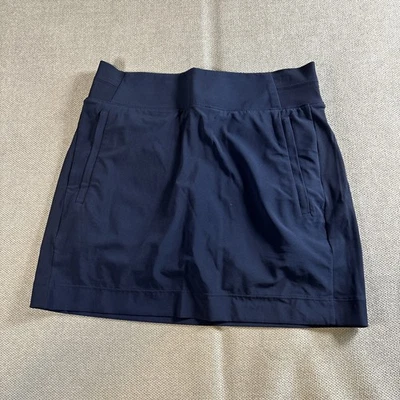 ATHLETA Skort Skirt Women's Sz 6 Blue Stretch Zip Pockets - Image 1 of 4