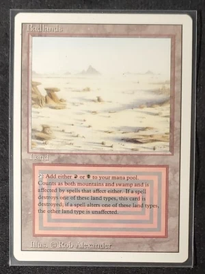 MtG Magic the Gathering Revised 1994 Edition Badlands  Dual Land Lightly played  - Image 1 of 2