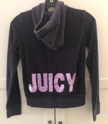 Juicy Couture Velour Full Zip Hoodie, Blue , Women's  Large but fits like XS-S - Image 1 of 4