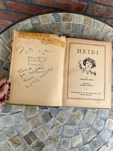 Rare 1944 Heidi Johanna Spyri Hardcover Book Whitman Illustrated Cover Shepherd - Picture 1 of 18