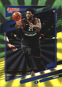 2021 Donruss #1 Joel Embiid Holo Green and Yellow Laser GOOD