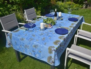 Tischdecke Provence 150x200 cm blau Oliven Lavendel aus Frankreich pflegeleicht - Picture 1 of 6