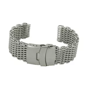 Cinturino orologio acciaio inox squalo 20 mm adatto a Breitlin spesso/pesante nuovo - Foto 1 di 12
