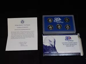 1999 United States 50 State Quarters Proof Set with Original Box & COA - Picture 1 of 2