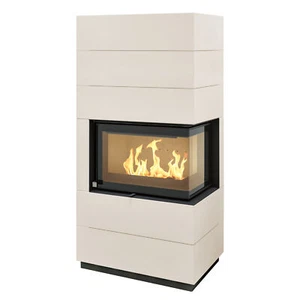 Kamin Bausatz H&M Ready rechts 600/350 XL style creme weiß 8kw Kamin Anlage - Bild 1 von 7