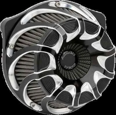 Kit de purificador de aire invertido Drift negro Harley Sportster 883 Roadster 02-17 AN Foto 1 de 3