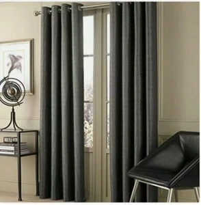Valeron Stradivari 120Inch Window Curtain Panel in Charcoal - Picture 1 of 4