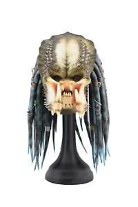 PREDATOR Elder Halloween Latex MASK Helmet Durable wearable one size hair dread - Picture 1 of 9