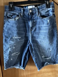 Old Navy Denim Short SLIM BUILT-IN TOUGH Jeans Size 16 Stretchable Waist - Picture 1 of 4