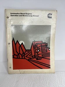 1976 Cummins automotive diesel engines operation maintenance manual Authentic - Picture 1 of 8