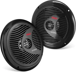 6.5 Inch Dual Marine Speakers - 2 Way Waterproof and Weather Resistant Outdoor A - Picture 1 of 6