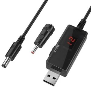 USB auf DC5,5/3,5mm 5V Boost auf 9V 12V USB Step-Up Wandler Ladeleitung Kabel - Bild 1 von 1