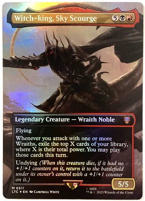 Witch-king, Sky Scourge *BORDERLESS FOIL* The Lord of the Rings 511 NM - Image 1 of 4