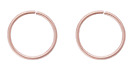 2X Rose Gold Circle Ring Cartilage Tragus Helix Hoop Ear Pier 0.8Mm*12Mm