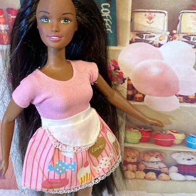 Ropa Barbie: Patrón/adolescente Nikki/Chelsea/Courtney Camarera Vestido 🌸 Foto 1 de 2