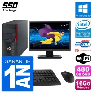 PC tour Fujitsu W530 MT Bildschirm 22 " Intel G3220 RAM 16Go SSD 480Go Windows - Bild 1 von 8