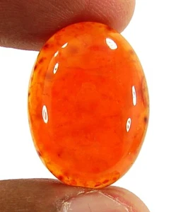 Piedra preciosa suelta de cornalina naranja natural de 26,10 quilates cabujón envoltura de alambre - 2033 - Imagen 1 de 2