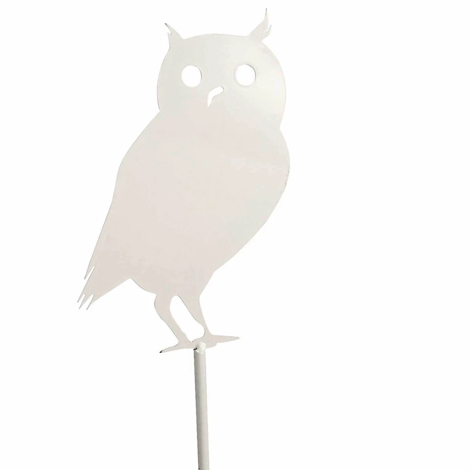 Garten deko Beige Beet Pflanz Stecker Eule groÃŸ Erd SpieÃŸ Stange Stahl Vogel - Bild 1 von 2