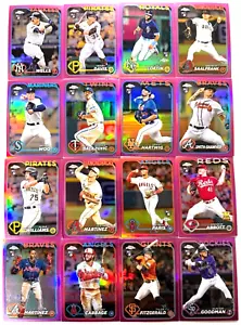 LOTE DE TARJETAS 2024 TOPPS CROMO ROSA PARALELOS (32) Completa tu CONJUNTO TARJETAS DE BÉISBOL - Imagen 1 de 2