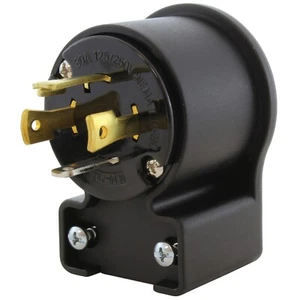 30A 125/250V NEMA L14-30P 4-Prong Locking Right Angle Male Plug Assembly - Picture 1 of 7