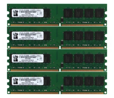DDR2 RAM 8 GB 4x 2GB 2Rx8 PC2-5300 667Mhz DIMM 240Pin Desktop Memory NON-ECC CL5 - Image 1 of 4