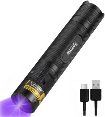BESUCHE DEN ALONEFIRE-STORE Alonefire SV005 10W 395Nm UV Taschenlampe USB Aufladbar Ultraviolett Schwarzlich