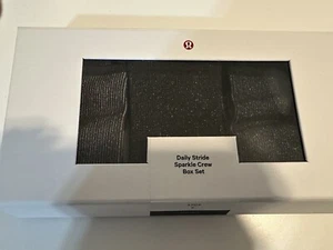 Lululemon Daily Stride "Sparkle Crew" Box Set Socken 3 Paar NEU mit Etikett - Bild 1 von 16