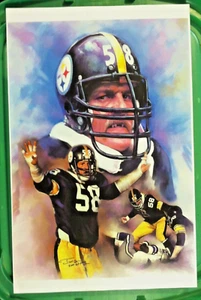 š„JACK LAMBERTš„ Jiang Zunzhong Art Print Poster 11x17 Pittsburgh Steelers HOF - Picture 1 of 6