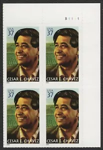 #3781 César Chávez, bloque de placas [B1111 UR] como nuevo **CUALQUIER 5 = ENVÍO GRATUITO** - Imagen 1 de 1