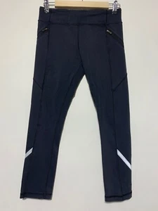 Lululemon Women Size 6 Black Capri Leggings Hole - Picture 1 of 7