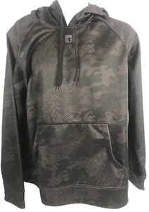 AND1 Mens Black Brown Camo Mix Athletic Long Sleeves Pocket Hoodie Polyester - Picture 1 of 8