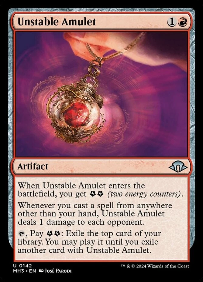 x1 Unstable Amulet - Modern Horizons 3 - NM - MTG - Image 1 of 1
