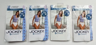 Bragas Jockey para mujer talla 6 clásicas corte francés bragas algodón 4 pares azul blanco Foto 1 de 2
