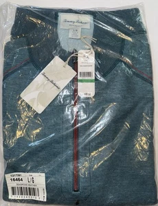 Tommy Bahama Mens Flipsider Reversible Zip Pullover SZ L Seagrove Heather NWT - Picture 1 of 4