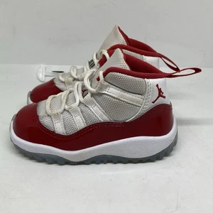 Nike Air Jordan 11 Retro Cherry Red TD 378040 116 Toddler Size 6c - Picture 1 of 9