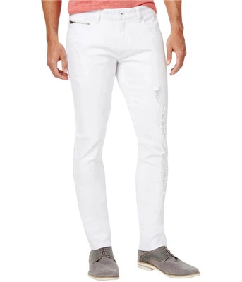 I.N.C Mens Orlando Stockholm Skinny Fit Jeans, white, 34W x 32L - Image 1 of 2
