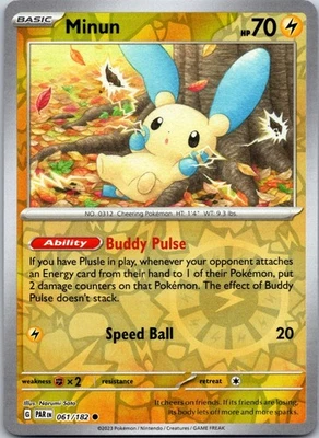 Minun SV04: Paradox Rift 061/182 Reverse Holo - Image 1 of 2