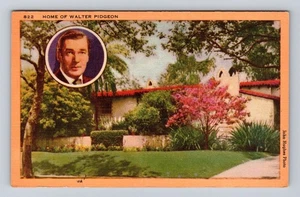 Los Angeles CA-California, Home Of Walter Pidgeon, Portrait, Vintage Postcard - Bild 1 von 2