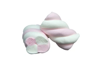 Biribaò Marshmallows Treccia Bianco Rosa Bulgari Busta 1 Kg - Imagen 1 de 1