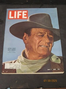 $ Life Magazine 1965 May 7 John Wayne after Cancer BUY 4 S/H FREE - Picture 1 of 2