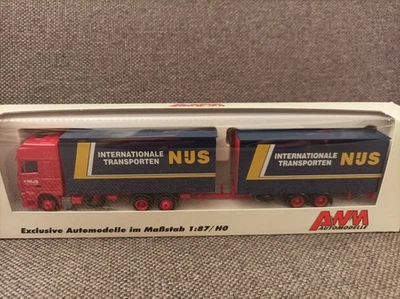 AWM H0 1:87 in OVP 73236 - DAF XF 95 SSC Koffer-Tandem-Hängerzug "NIJS" ( B ) - Bild 1 von 4