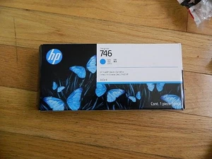 2025 ORYGINALNY WKŁAD HP #746 CYAN 300ml P2V80A DESIGNJET Z6 Z9 FABRYCZNIE ZAPIECZĘTOWANY - Zdjęcie 1 z 1