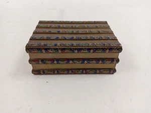 Antique Chinese Brass Cloisonne Enamel Box Decorative Collectable 13cm - Picture 1 of 7