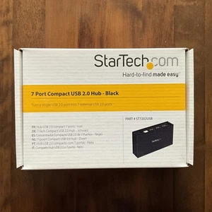 Startech.Com 7 Port Black Usb 2.0 Hub - Afbeelding 1 van 3